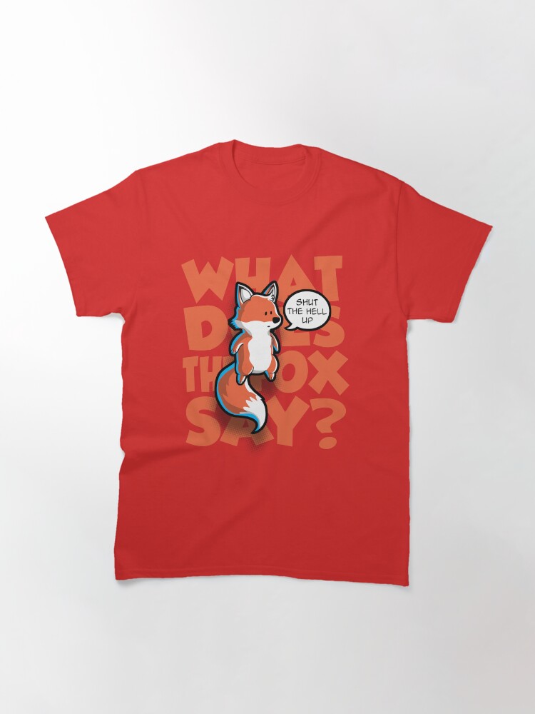 Vista alternativa de Camiseta clásica ¿Qué dice el zorro?