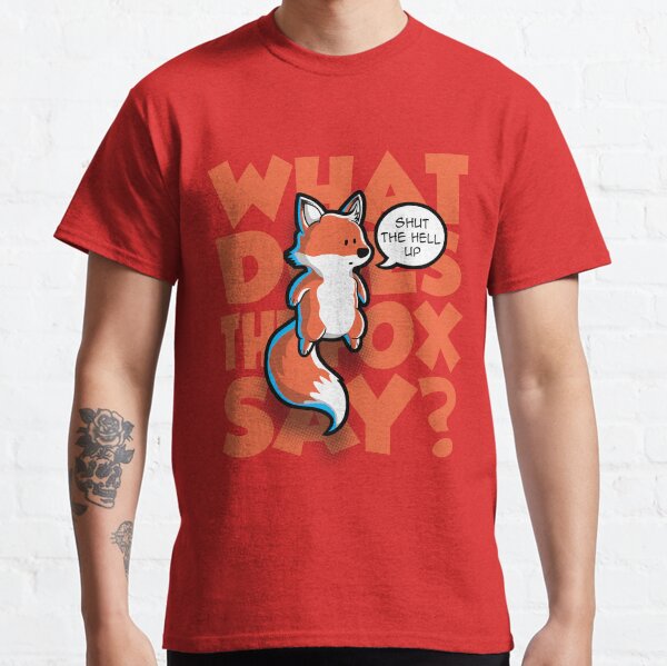 ¿Qué dice el zorro? Camiseta clásica