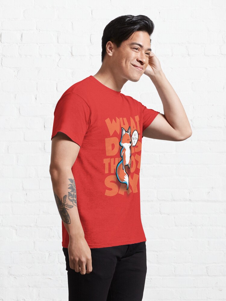 Vista alternativa de Camiseta clásica ¿Qué dice el zorro?