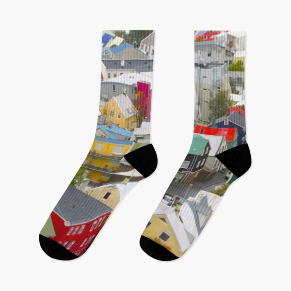 Item preview, colourful houses in Reykjavik | Reykjavik Rooftops designed and sold by rosiebeeston.