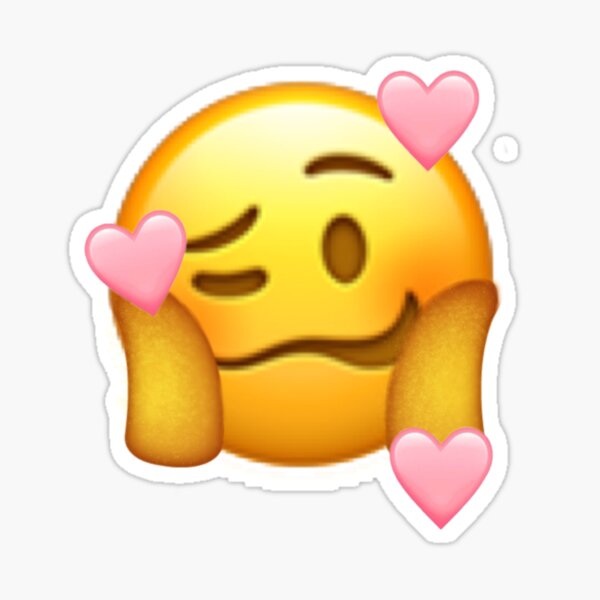 "Crushing emoji sticker" Sticker for Sale by Shycheyenne00 Redbubble