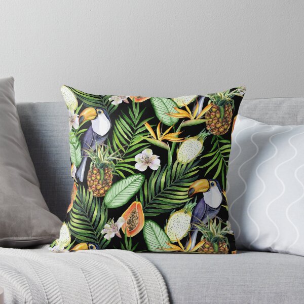 Item preview, Tropical fruits, toucans and flowers designed and sold by JuliaBadeeva.