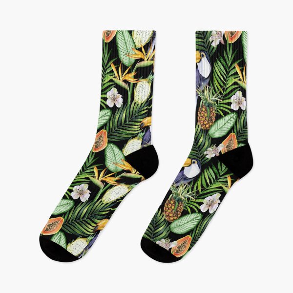 Item preview, Tropical fruits, toucans and flowers designed and sold by JuliaBadeeva.