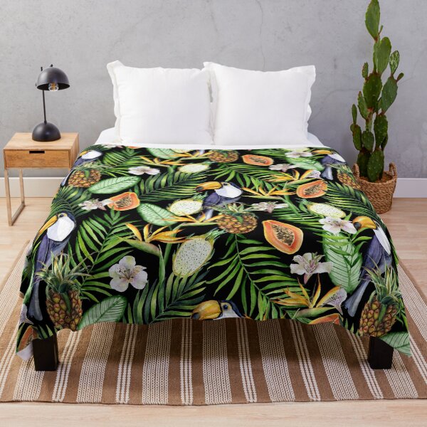 Item preview, Tropical fruits, toucans and flowers designed and sold by JuliaBadeeva.