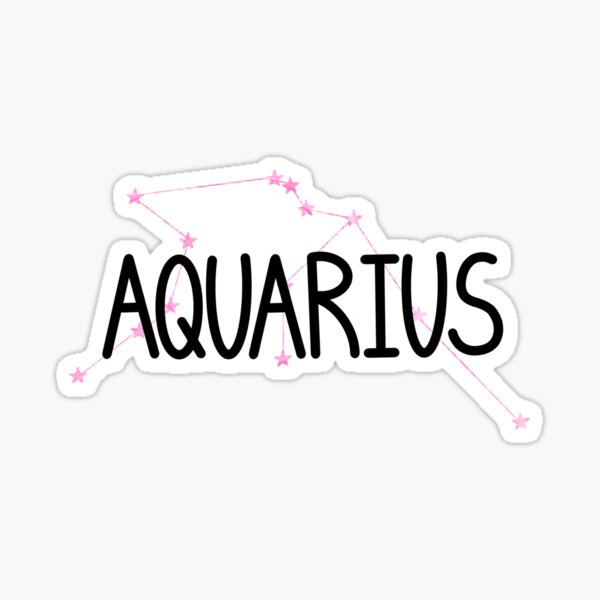 Aquarius Pink Sticker