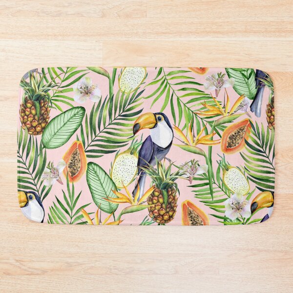 Item preview, Tropical fruits, toucans and flowers designed and sold by JuliaBadeeva.