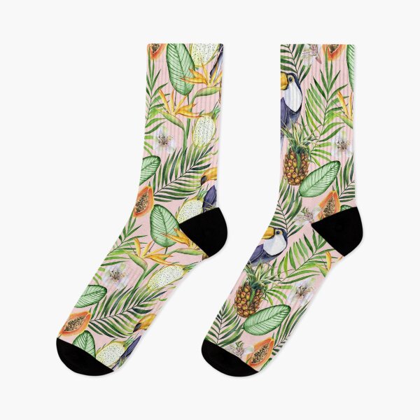 Item preview, Tropical fruits, toucans and flowers designed and sold by JuliaBadeeva.