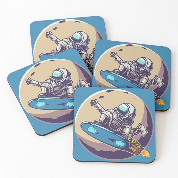 Item preview, Astronaut skating in the moon designed and sold by TheOrqUitO.