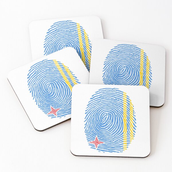 Item preview, aruba country flag fingerprint style , colourfull nice and beautiful designed and sold by rashadat.