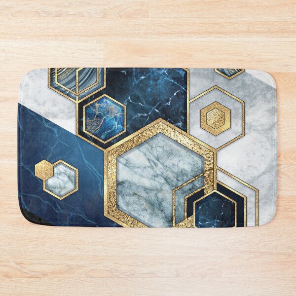 Item preview, Casino royale - gold and navy blue - geometric hexagonal design designed and sold by NordicSommer.