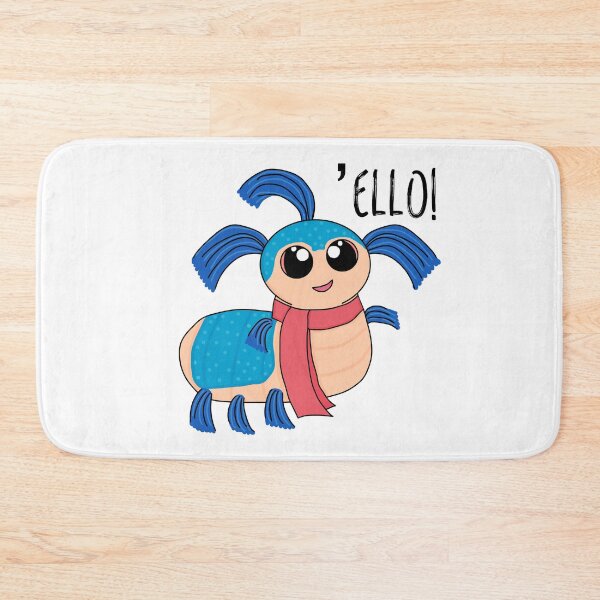 Item preview, Cute blue worm - Ello (Black text) designed and sold by Artbyacat.