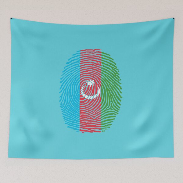 Item preview, azerbaijan country flag fingerprint style , colourfull nice and beautiful designed and sold by rashadat.
