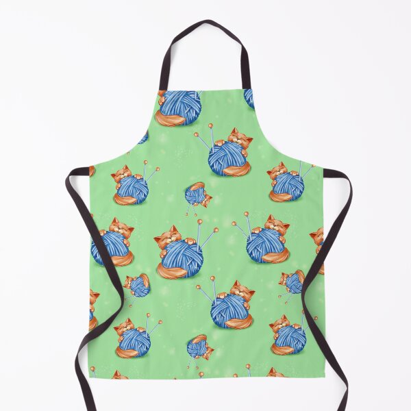 Item preview, red kitten ball seamless pattern designed and sold by undinam84.