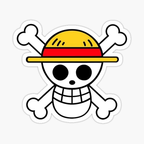 Straw Hat Pirate Jolly Roger Stickers | Redbubble