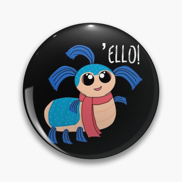 Item preview, Cute blue worm - Ello (White text) designed and sold by Artbyacat.