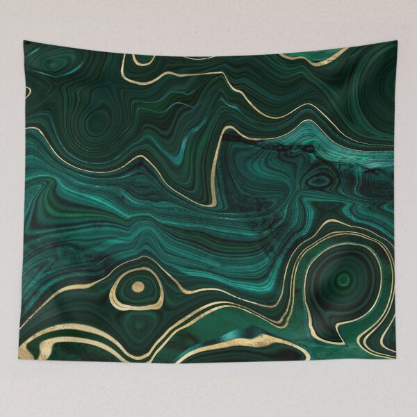 Item preview, Emerald Green and Gold  Malachite Pattern designed and sold by RougeAtelier.