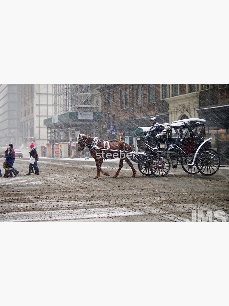 Thumbnail 6 of 6, Coffee Mug, Horse & Carriage in February Blizzard designed and sold by steeber.