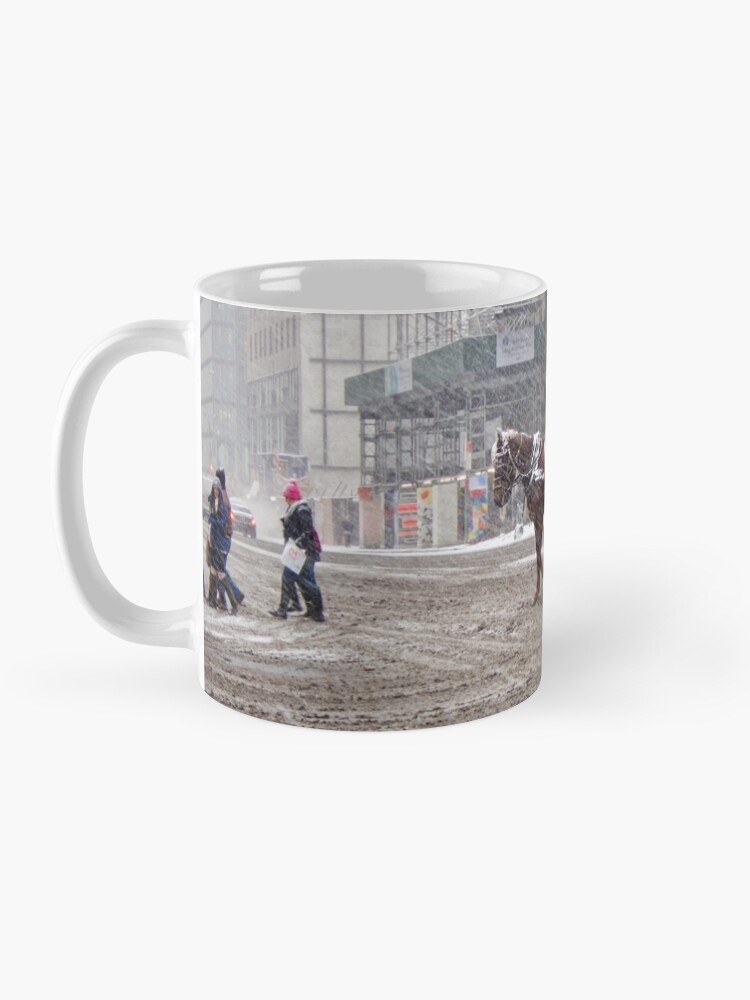 Thumbnail 3 of 6, Coffee Mug, Horse & Carriage in February Blizzard designed and sold by steeber.
