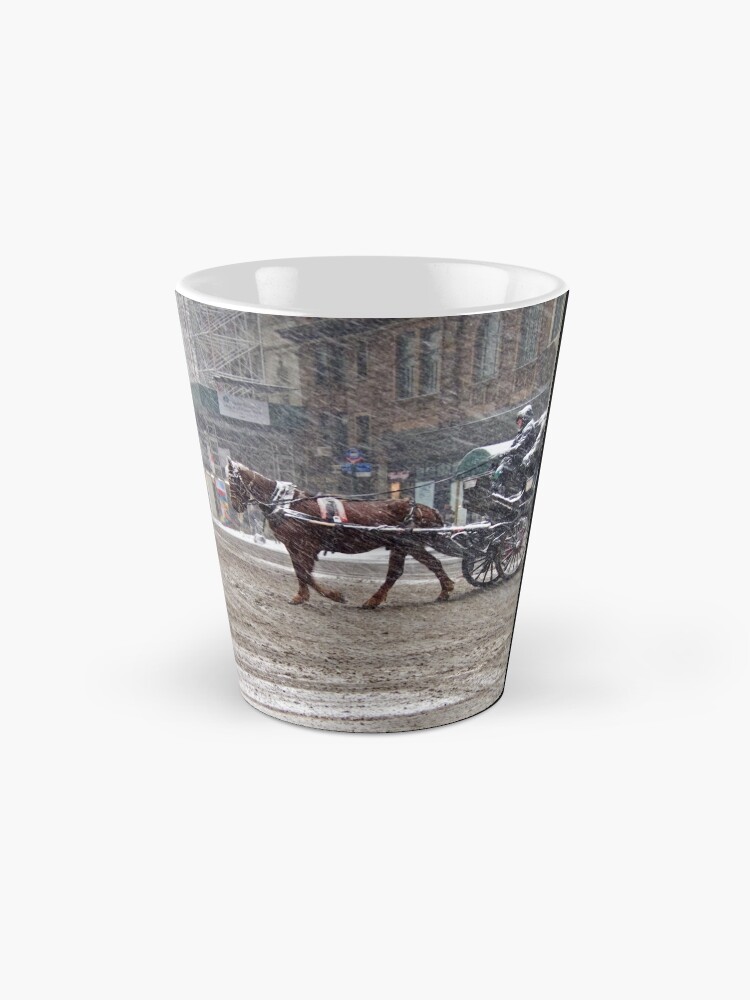 Thumbnail 2 of 4, Coffee Mug, Horse & Carriage in February Blizzard designed and sold by steeber.