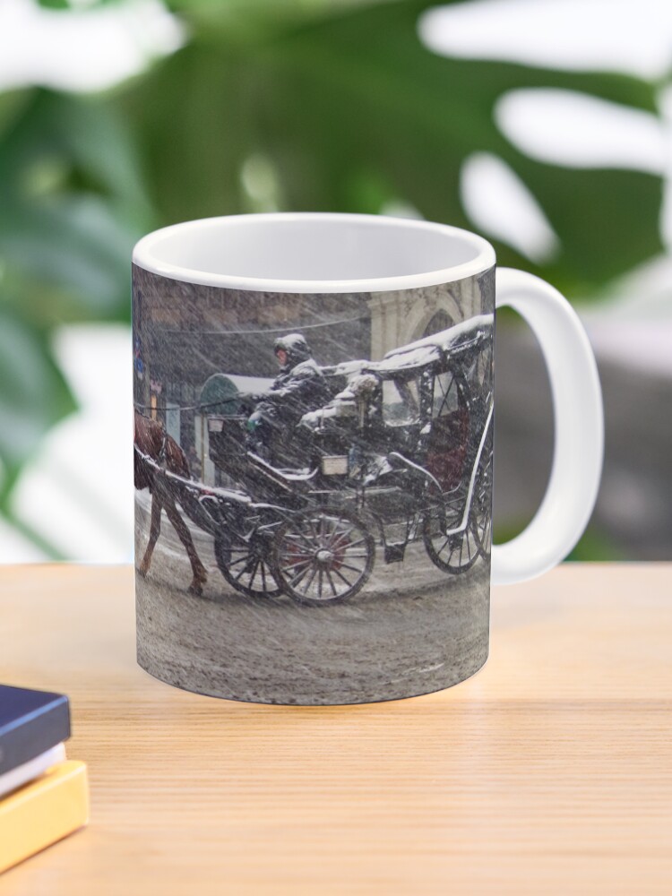 Thumbnail 1 of 6, Coffee Mug, Horse & Carriage in February Blizzard designed and sold by steeber.