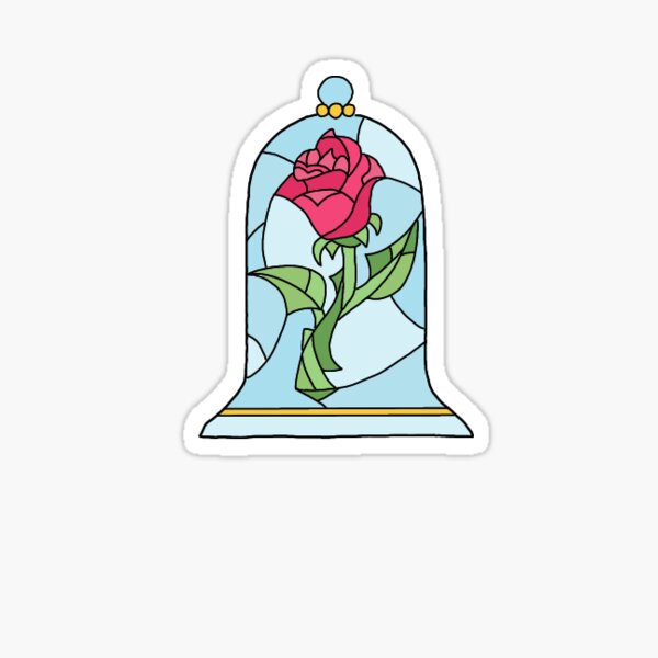 Geometric Belles Rose Sticker Sticker