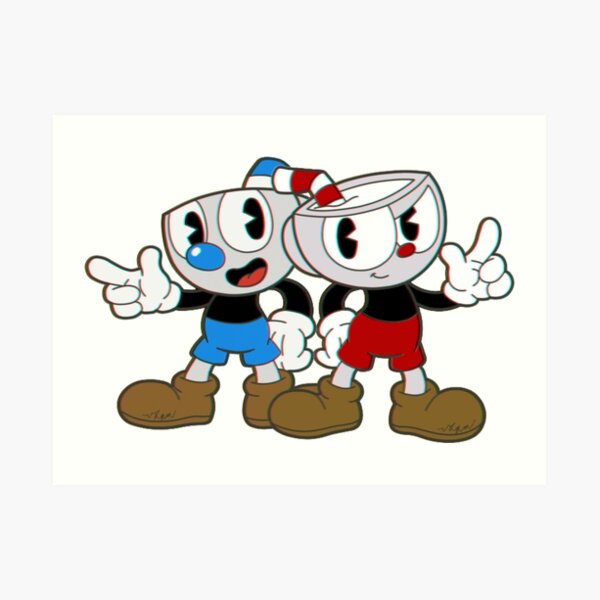 Cuphead Mugman Art Print