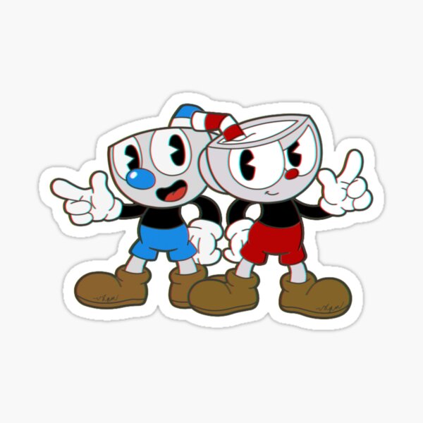 Cuphead Mugman Pegatina
