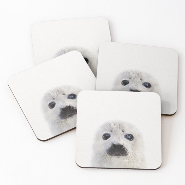 Item preview, Baby Seal, Baby Animals Art Print by Synplus designed and sold by synplus.