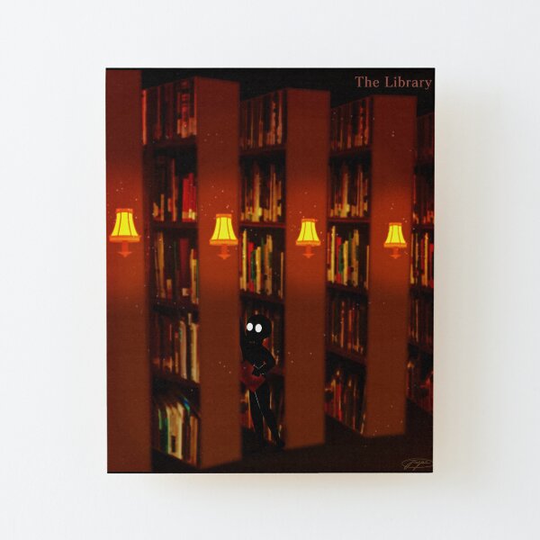 The Library Wood Mounted Print