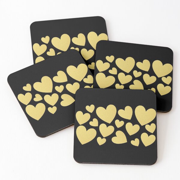 Item preview, Golden hearts pattern designed and sold by To-the-T.