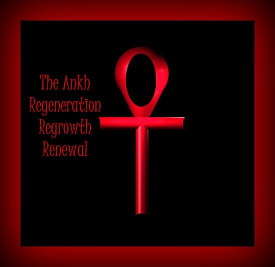"Red Ankh" Posters by WhiteOak Thomas Redbubble