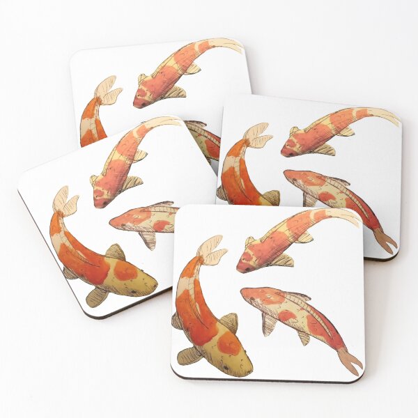 Item preview, watercolour koi fish sticker set/pattern! designed and sold by RossMakesArt.