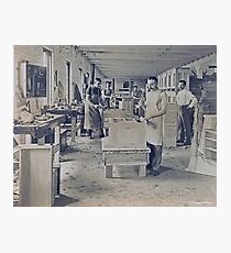 Cabinet Card: c1890 Woodworkers in a Furniture Shop Photographic Print
