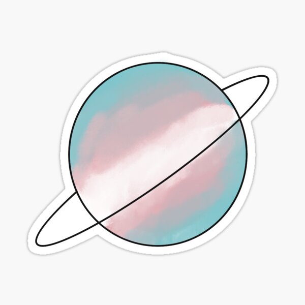 Trans planet Sticker