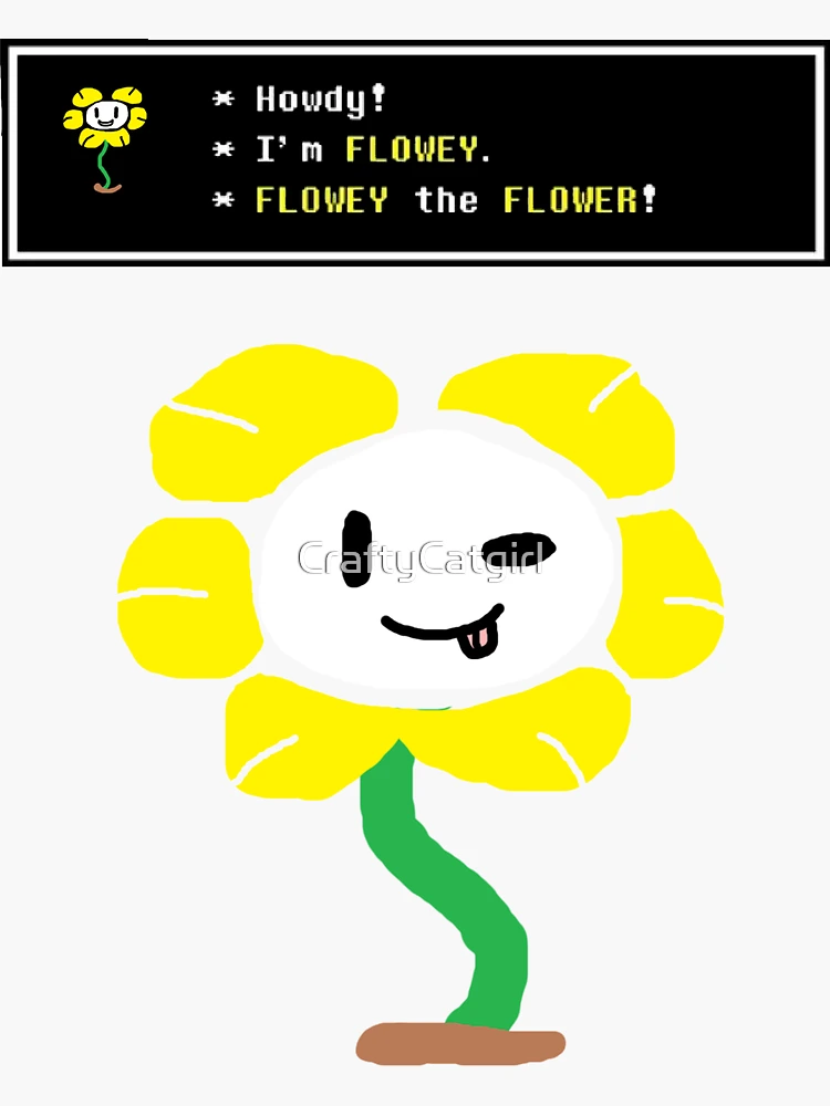 Flowey Sticker by Poulpimoune