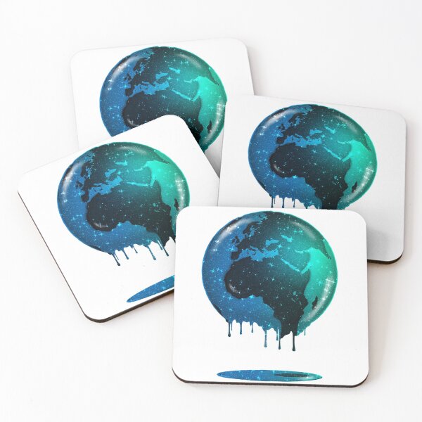Aperçu de l'œuvre Planète Terre Chocolat Dégoulinant Bleu Turquoise créée et vendue par Jolly-Yosei.