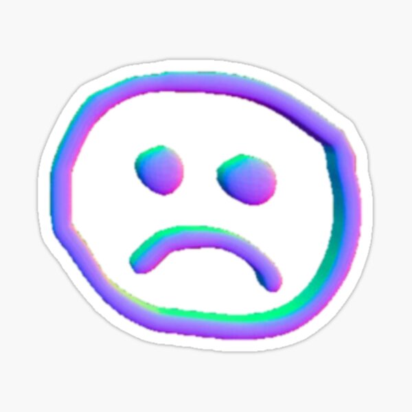 "cute Sad Face" Sticker By Whynotaesthetic | Redbubble