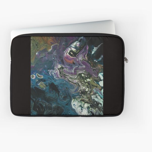 Purple and Blue Abstract Painting Laptop Sleeve