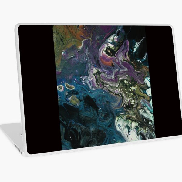 Purple and Blue Abstract Painting Laptop Skin