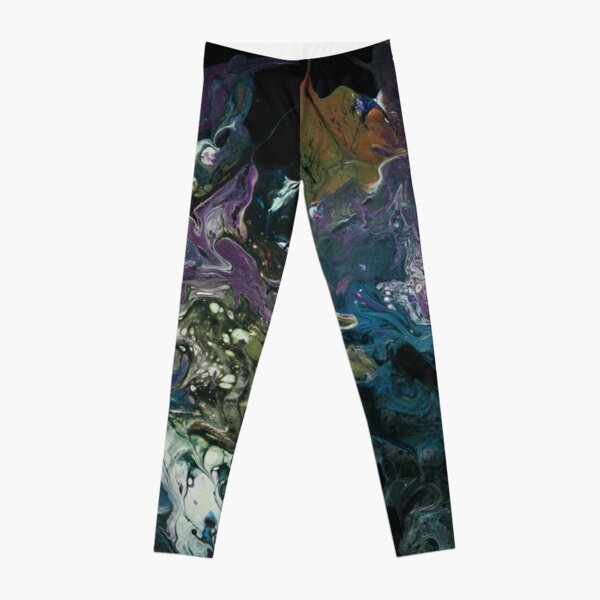 Purple and Blue Abstract Painting Leggings