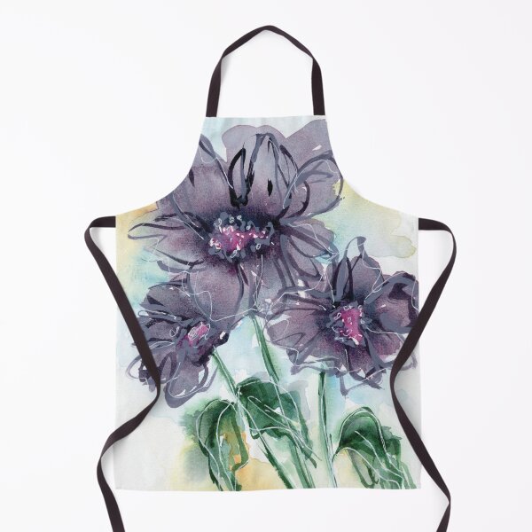Item preview, Purple line and wash watercolor flowers designed and sold by AnissaF.