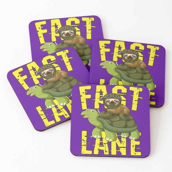 Item preview, Fast Lane Sloth on Turtle designed and sold by TheCrazyBear.