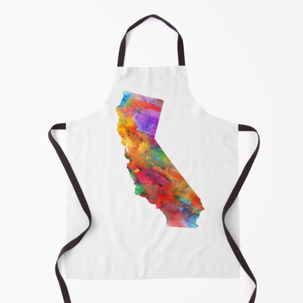 Item preview, California Watercolor Map by Zouzounio Art designed and sold by zouzounioart.