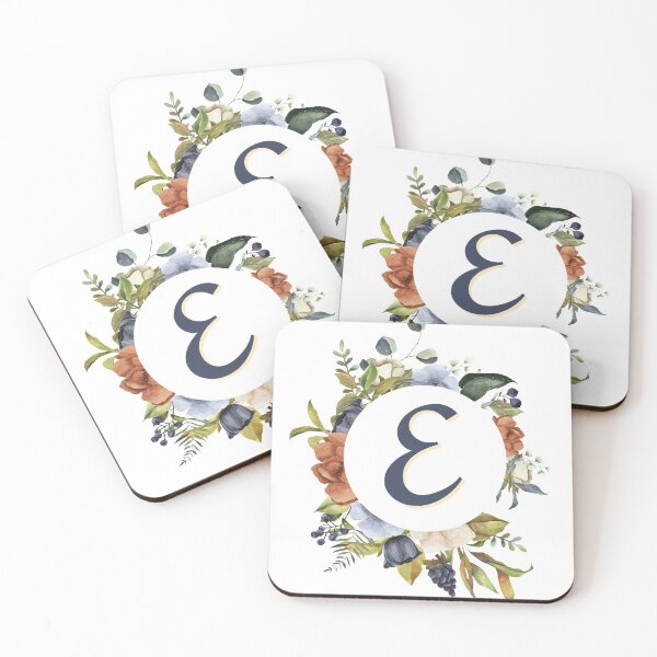 Item preview, Floral Initial Letter E designed and sold by TheFamilyVan.