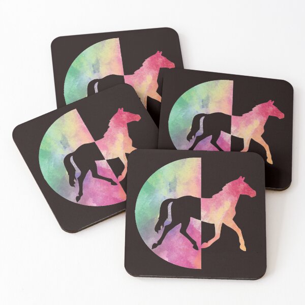 Item preview, Rainbow silhouette horse trotting designed and sold by JAZTshirt.