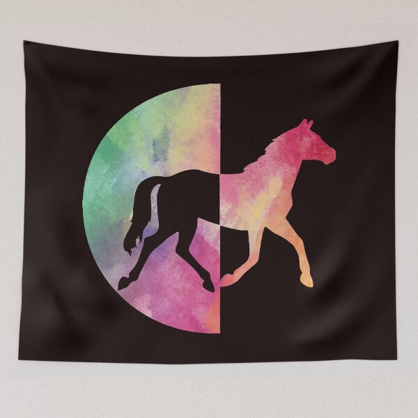 Item preview, Rainbow silhouette horse trotting designed and sold by JAZTshirt.