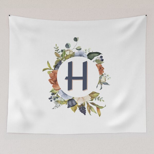 Item preview, Floral Initial Letter H designed and sold by TheFamilyVan.