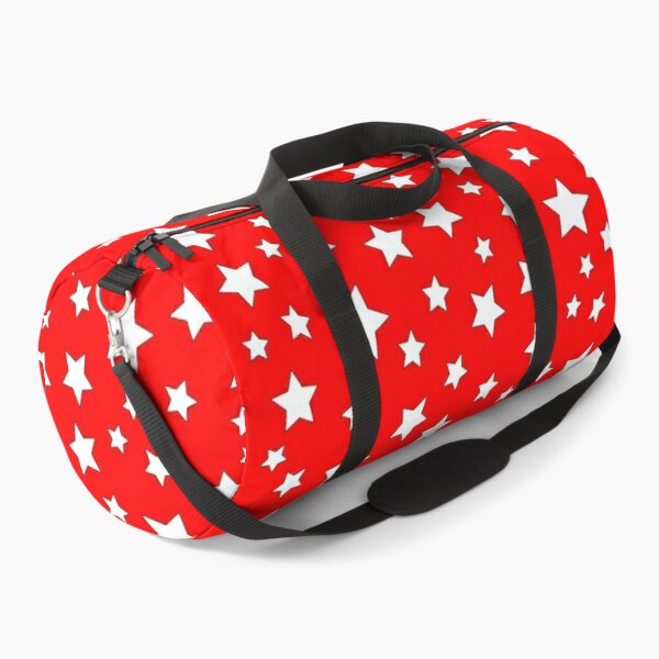 Red and White Stars Duffle Bag