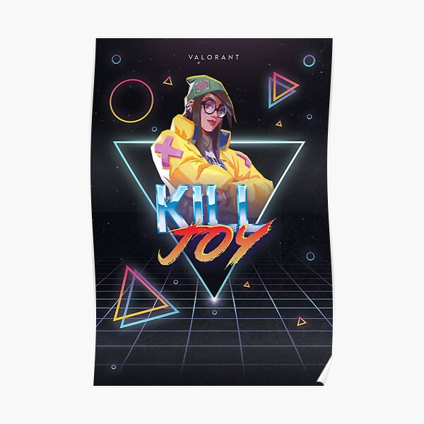 Valorant - Killjoy - Style de fête rétro des années 80 Poster