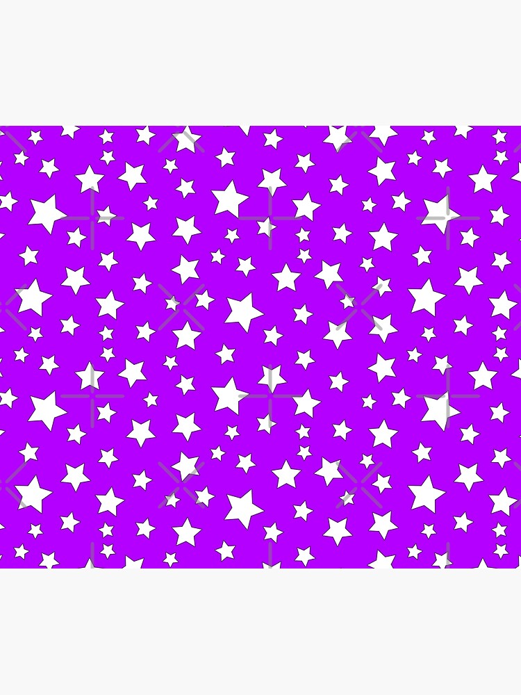 Thumbnail 5 of 5, Shower Curtain, Purple and White Stars designed and sold by Ekari Blu.